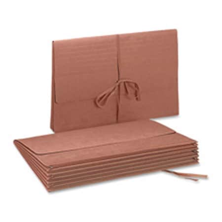 Made-To-Stick Sredrope Cloth Tie Closure Expanding Wallets, Red Fiber MA2150305